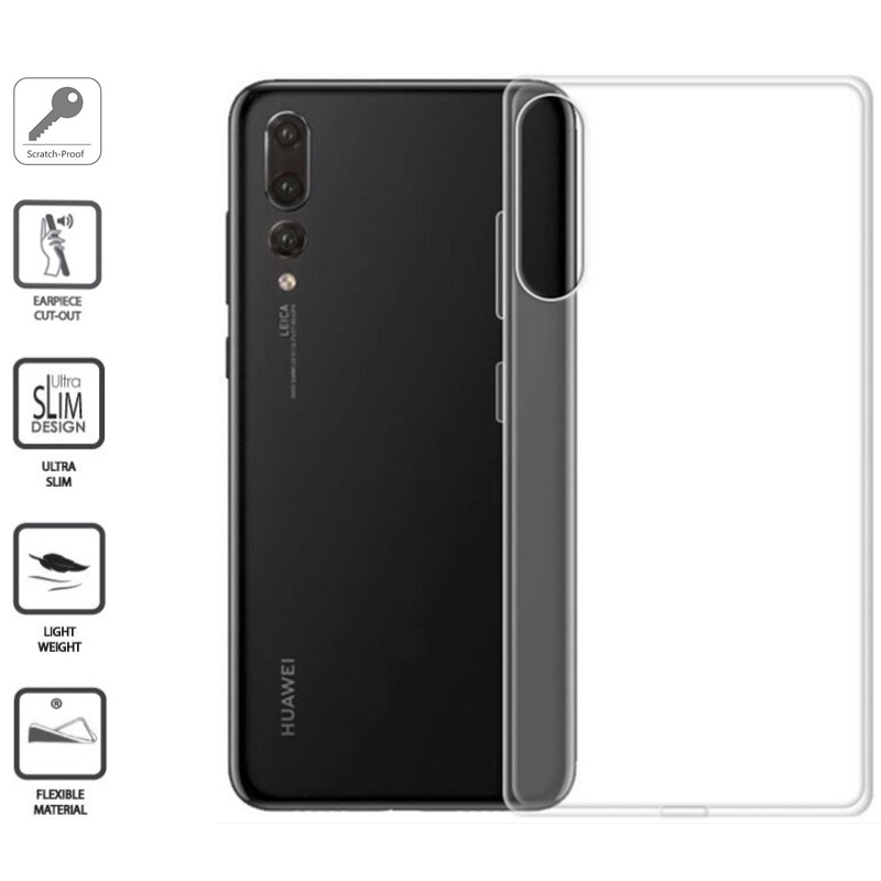Skaidrus silikoninis dėkliukas 0.6 mm. (Huawei P20) Skaidrus silikoninis dėkliukas 0.6 mm. (Huawei P20)